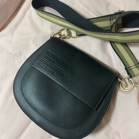 Ted Baker Branded Darcell Webbing Satchel Cross Body Bag (black) - Picture 4 of 10